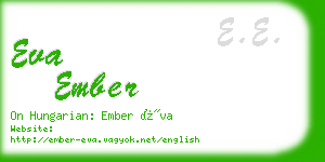 eva ember business card